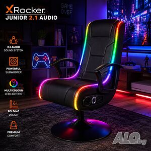 Геймърски стол X-Rocker Junior 2.1 Audio Gaming Chair LED от Secretlab TITAN Evo.