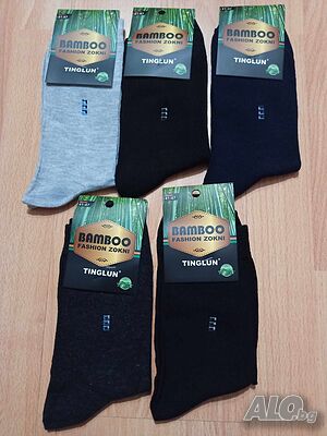 Мъжки бамбукови чорапи TINGLUN Bamboo комплект от 5 броя