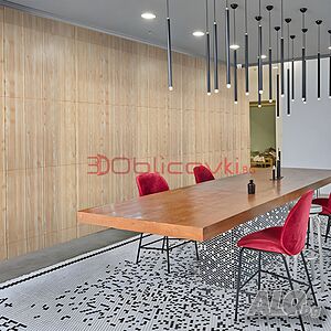3D релефен самозалепващ тапет ламперия класик