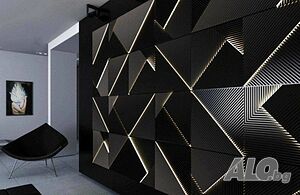 3D Декоративни стенни панели, вграден Led, облицовки за стени, облицовъчен камък, 0042