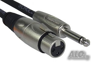 Кабел XLR/F - 6.3 mm mono jack Schulz kabel 6m.