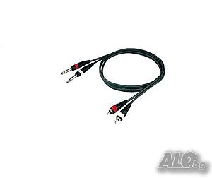 Кабел 2RCA - 2x6.3 mm 1,5м. LEXIS