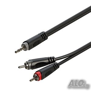 Кабел 2RCA - 3.5 mm 3м. Roxtone