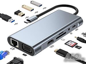 11 в 1 USB-C хъб докинг станция