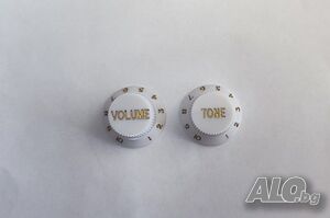 Копче за потенциометър за китара Fender бяло