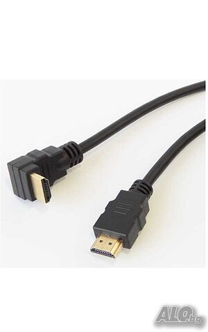 Кабел HDMI мъжки - HDMI мъжки ъглов 1.5м