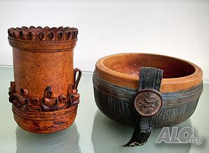Моливник и гаванка ест. кожа комплект