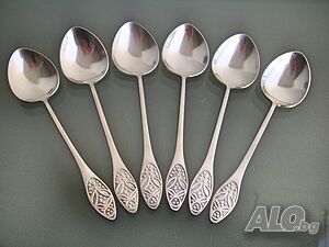 Лъжици лъжички за сладолед посребрен мелхиор СССР