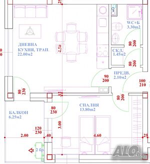 2-стаен, Созопол, местност Мисаря, 68.42 кв.м., 82104 €