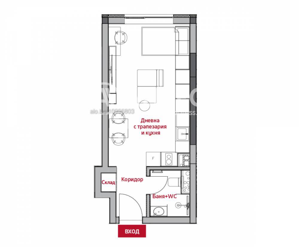 1-стаен, София, Център, 46 кв.м., 149200 €