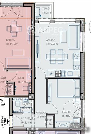 2-стаен, Варна, Владислав Варненчик, 59 кв.м., 76900 €