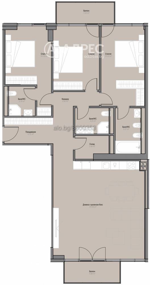 Многостаен, София, Оборище, 178 кв.м., 714000 €