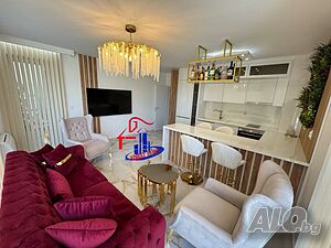 Тристаен ЛУКСОЗЕН ТУХЛЕН дизайнерски апартамент на етаж ТРЕТИ в района на кв. Боян Българанов