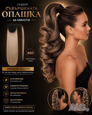 👑 Луксозни опашки от естествена коса - мигновен ефект
