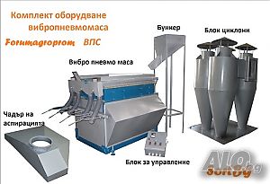 Промоция! Подготовка на семена за посев с вибро пневмо маса SortVPS 2,5 тона на час
