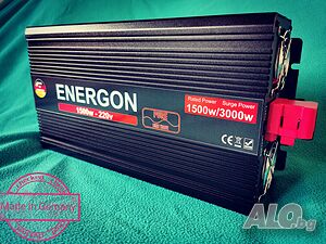 НЕМСКИ инвертор ЕНЕРГОН 1500W 12v-220v пълна синусоида