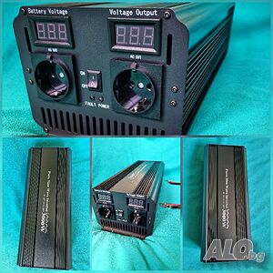 Инвертор Висок клас 3000w/6000w 12v - 220v ПЪЛНА СИНУСОИДА кемпер