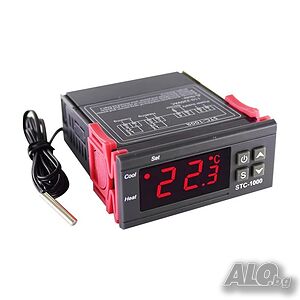 Терморегулатор -50 до +99 °C, Захр. 12VDC, 2изхода 230VAC/10А 2NO,4250
