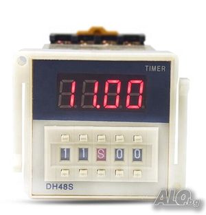 Реле За Време, DH48S-1S, 24 VDC, 1NO+1NC, 250 VAC, 5 A, 0.01 S До 99 H