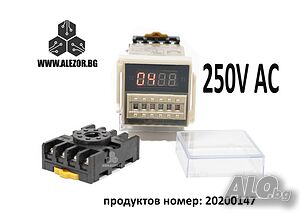 Реле За Време, DH48S-SS, 250 VAC, 1NO+1NC, 250 VAC, 5 A, 0.01 S До 99 H, 20200147