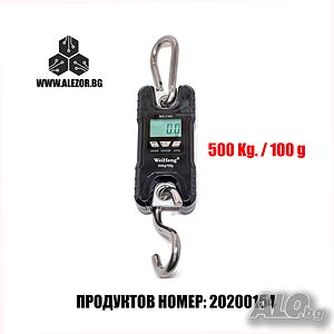 Кранова везна 500 кг, Захранване 2 батерии ААА 1,5V, 0,5 тона Кантар за кран, 20200154