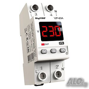 Дигитално реле за напрежение и ток DigiTOP VP-63A M2R, 63A