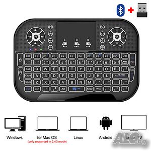 Нова 2в1 Безжична Клавиатура A8 (Bluetooth + USB), с Батерия и Тъчпад