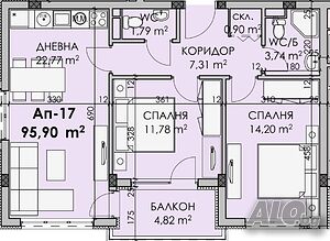 Тристаен апартамент в ”СКАРАБЕЙ МАДИКА”