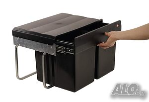 Кош за отпадъци Wesco 280150 30л За вграждане кош за боклук разделно събиране 2 отделения