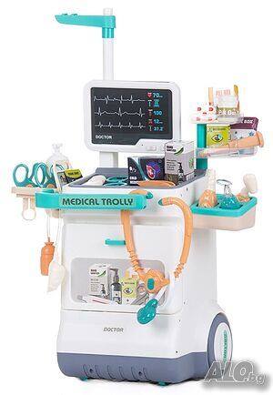 Детски медицински комплект Doctor medical game set 26 части Докторски комплект Детска количка