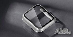 Протектор за часовник Upeak Apple Watch 38мм сребрист кейс