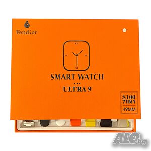 Смарт часовник 2023 New smart watch S100 ultra 7 in 1 strap HD Heart rate exercise fitness tracker