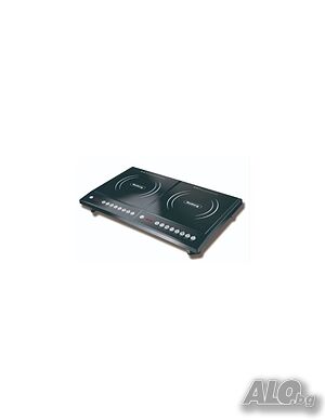 Котлон двоен индукционен Rosberg, 2000W+2000W, Кристални плочи, Черен - 2 ГОДИНИ ГАРАНЦИЯ