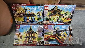 Комплект конструктор Ninja Building Blocks - Създай свой нинджа свят - 4 броя