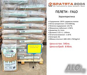 Пeлети FALO ENplus A1 за гр. София и региона от БРАТЯТА 2004