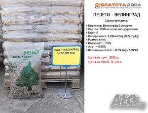 Пелети Велинград от БРАТЯТА 2004 и още десет др. вида пелети!