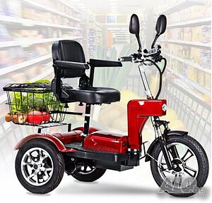 Електрическа триколка 500W, пробег до 40 км., 48V20Ah батерия, 16”/12” гуми, 3 скорости + задна