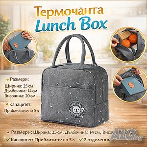 Термочанта Lunch Box - Идеалният избор за обяд, пикник и пътуване!