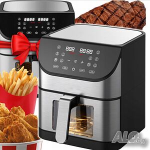 Фритюрник с горещ въздух XXL - 8 литра, 1800 W и 12 програми