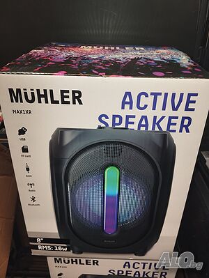 Мощна преносима тонколона Muhler MAX1XR с Bluetooth, LED светлини и Караоке