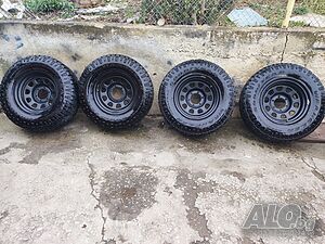 Продавам 4 бр гуми Wrangler DuraTrac 265х70х16 с джанти (-)