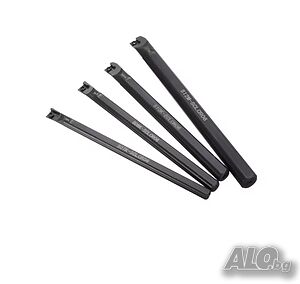 ANIMABG Комплект стругарски ножове, 7/8/10/12mm с 10бр., CCMT 0602 пластини, 4 броя