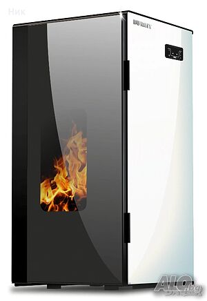 Чисто нова BURNIT VISION 13 пелетна камина 13Kw с водна риза Wi-Fi модул седмичен програматор