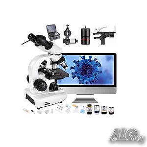ANIMABG Професионален биологичен микроскоп с електронен окуляр, Лесен за използване на открито