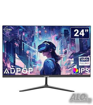 Гейминг монитор: ADPOP 24” Monitor IPS Screen FHD 1080p