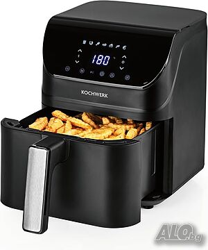 Дигитален еър фрайър Rachs KOCHWERK 4L с тъчскрийн и таймер - 1400W