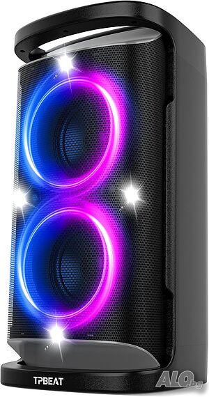 TPBEAT Преносима Bluetooth парти колонка 160W Peak с LED светлини и мощен бас