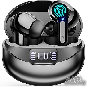 Bluetooth Безжични Слушалки Cervanta i17 с LED Дисплей - Hi-Fi Звук, Deep Bass, До 35 часа