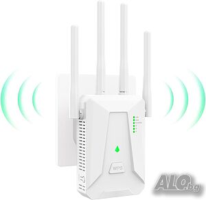 WiFi Extender Booster - усилвател на WiFi сигнал с 4 антени, Ethernet порт и обхват до 465 m²
