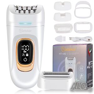 HATTEKER HT-582 2-в-1 дамски епилатор с епилираща и бръснеща глава - IPX7, USB-C